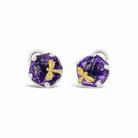 amethyst dragonfly earrings