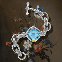 blue topaz bracelet silver