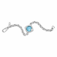 blue topaz  bracelet sterling silver