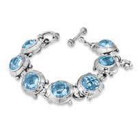 blue topaz bracelet turtle