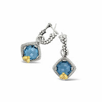 blue topaz drop earrings