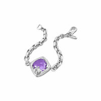 chain link bracelet with amethyst