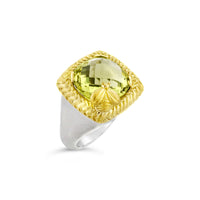 citrine ring with gold bezel