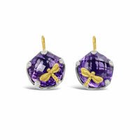 dragonfly drop earrings amethyst
