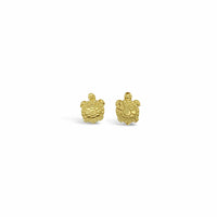 gold turtle earrings
