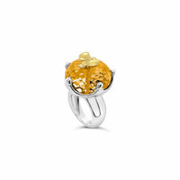 golden citrine ring