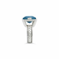 herringbone cocktail ring silver