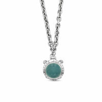 large chalcedony pendant silver