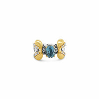 oval blue topaz ring