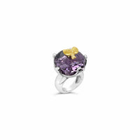 pastel amethyst ring silver gold
