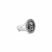 round st. rita ring silver