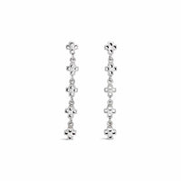 silver cross dangle earrings