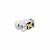 silver ring with butterfly
