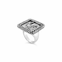 silver st. ignatius ring