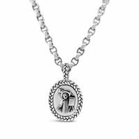 st. luke medal on chain