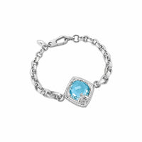 sterling silver blue topaz bracelet