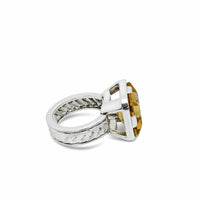 yellow stone cocktail ring