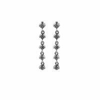 2.5" swarm bee earrings silver