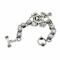 Galapagos Gold And Silver Frog Bracelet With Peridot