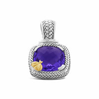 Silver Citrine Pendant | Trenza Sterling Silver Citrine Pendant With Gold Bee
