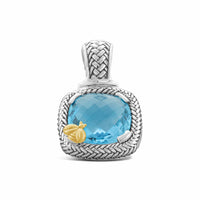 Silver Citrine Pendant | Trenza Sterling Silver Citrine Pendant With Gold Bee