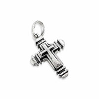silver  saint cross pendant