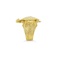 Gold And Silver "Sir Sheldon" Turtle Ring With Diamonds