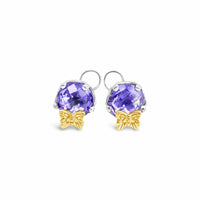 purple butterfly earrings