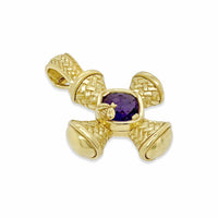 amethyst maltese cross pendant