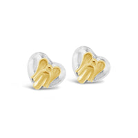 angel heart earrings sterling silver