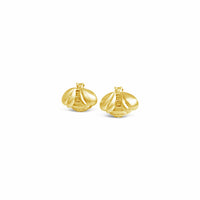 18k gold bee earring