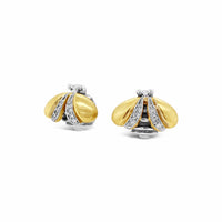 bee earrings with diamonds