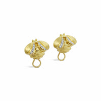 gold bee earrings
