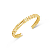18k gold herringbone weave split back cuff bracelet