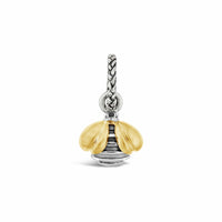 bumble bee pendant with gold wings