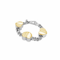 chain hearts bracelet gold