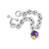 Blue Stone Bracelet | Silver Gold Dancing Bee Bracelet With Blue Stone