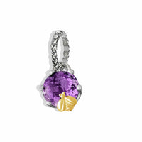 Sky Blue Topaz Pendant With Gold Bee | Silver Dancing Bee Pendant