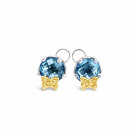 Purple Butterfly Earrings | Silver Gold Dancing Amethyst Butterfly Earrings