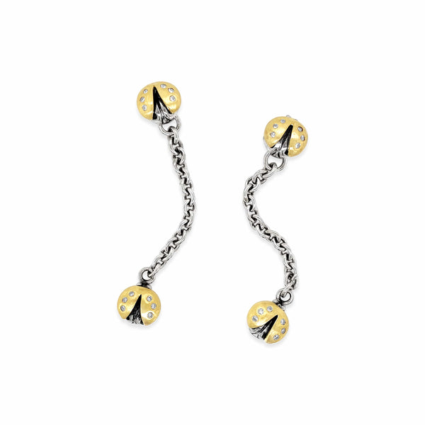 Louis Vuitton Gold-tone Nanogram Earphone Earrings