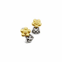 flower hoop earrings