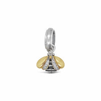 gold bee charm with diamonds