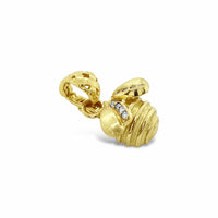 gold bee pendant with diamonds