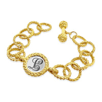 gold initial bracelet
