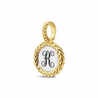 gold pendant with initial