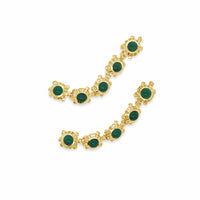 earrings with green stones
