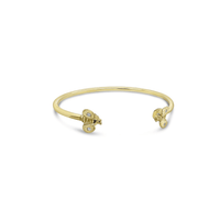 gold wire bangle with bees