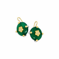green onyx drop earrings