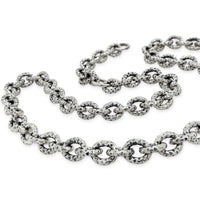hammered silver chain necklace