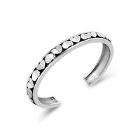 sterling silver narrow multi love heart love cuff bracelet